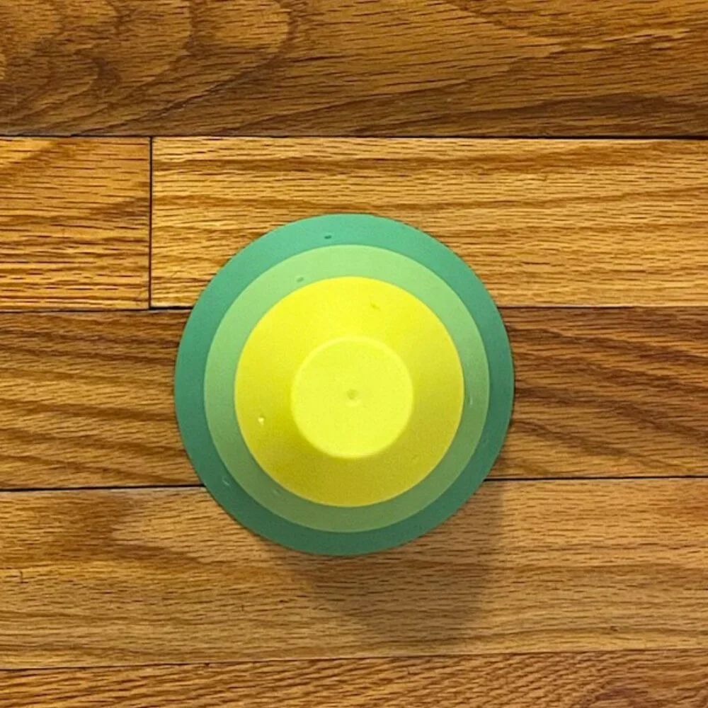 Stacking Cone Learning Set - Green and Yellow Educational Toy